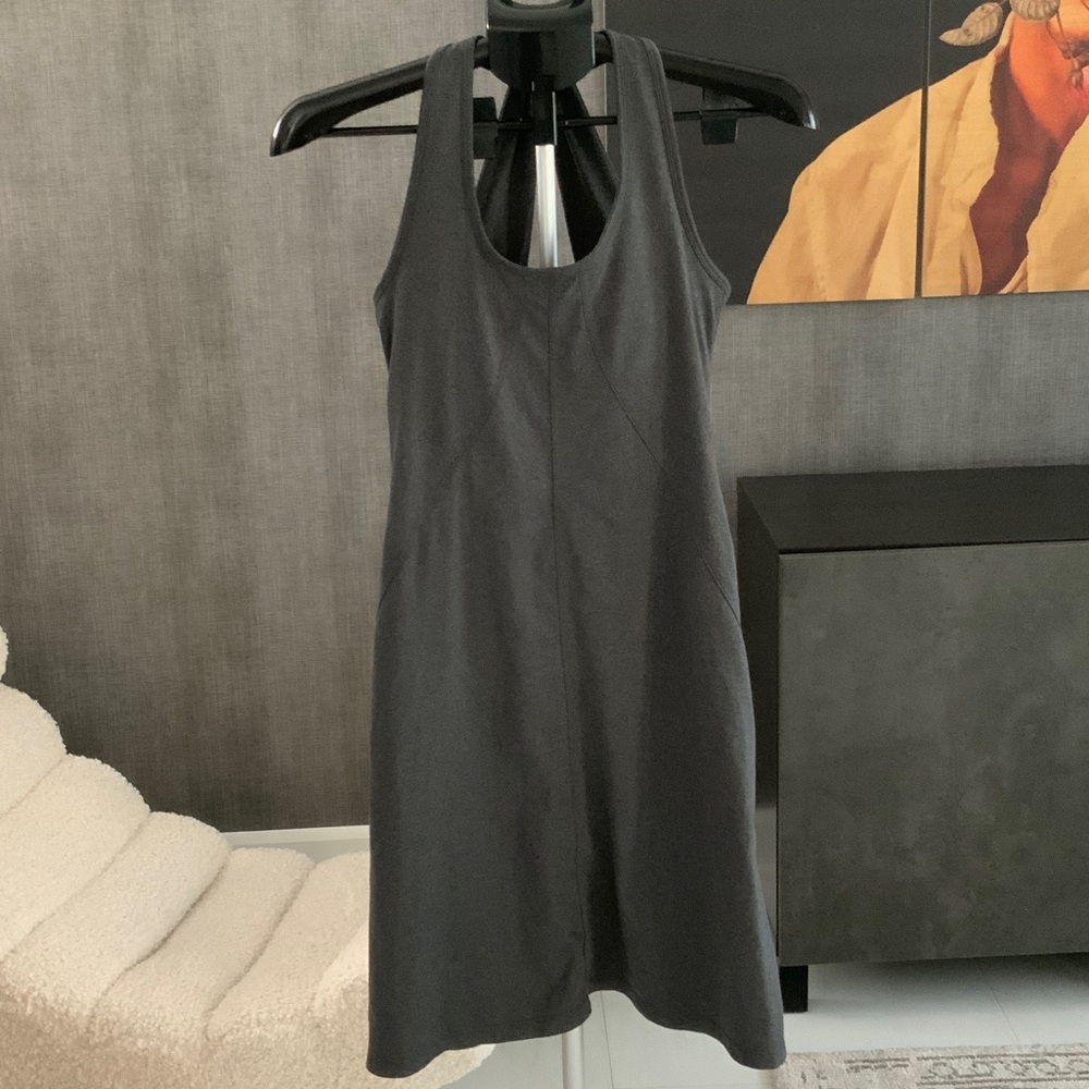 Lolë Elegant Gray Sport Sleeveless Dress XS
